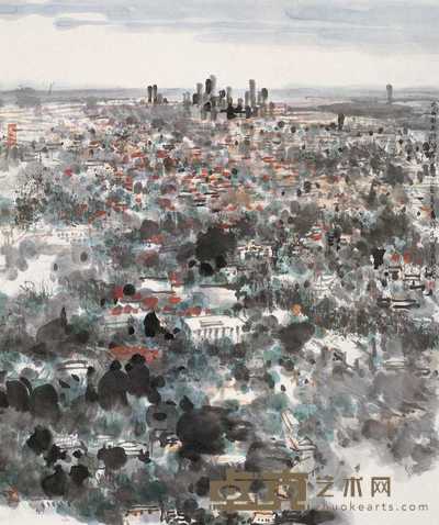 杨远威 2005年作 布加勒斯特的早晨 镜心 68×57cm